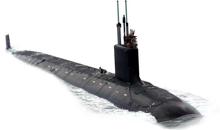 BWXT US submarine on top of water
