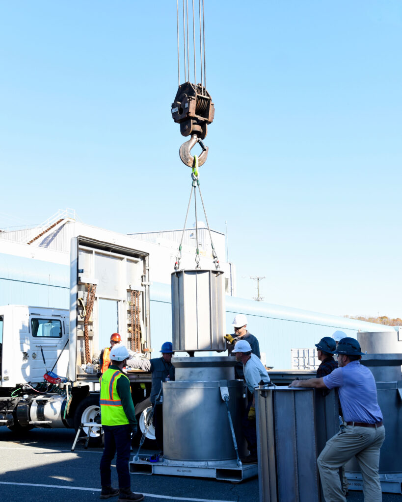 The BWXT team prepares to ship the TRISO fuel for Project Pele to Idaho National Lab. BWXT’s experience with TRISO fuel fabrication stretches back to the early 2000s and work with INL and DOE to manufacture irradiation-tested uranium oxycarbide TRISO fuel for the Advanced Gas Reactor (AGR) Program.